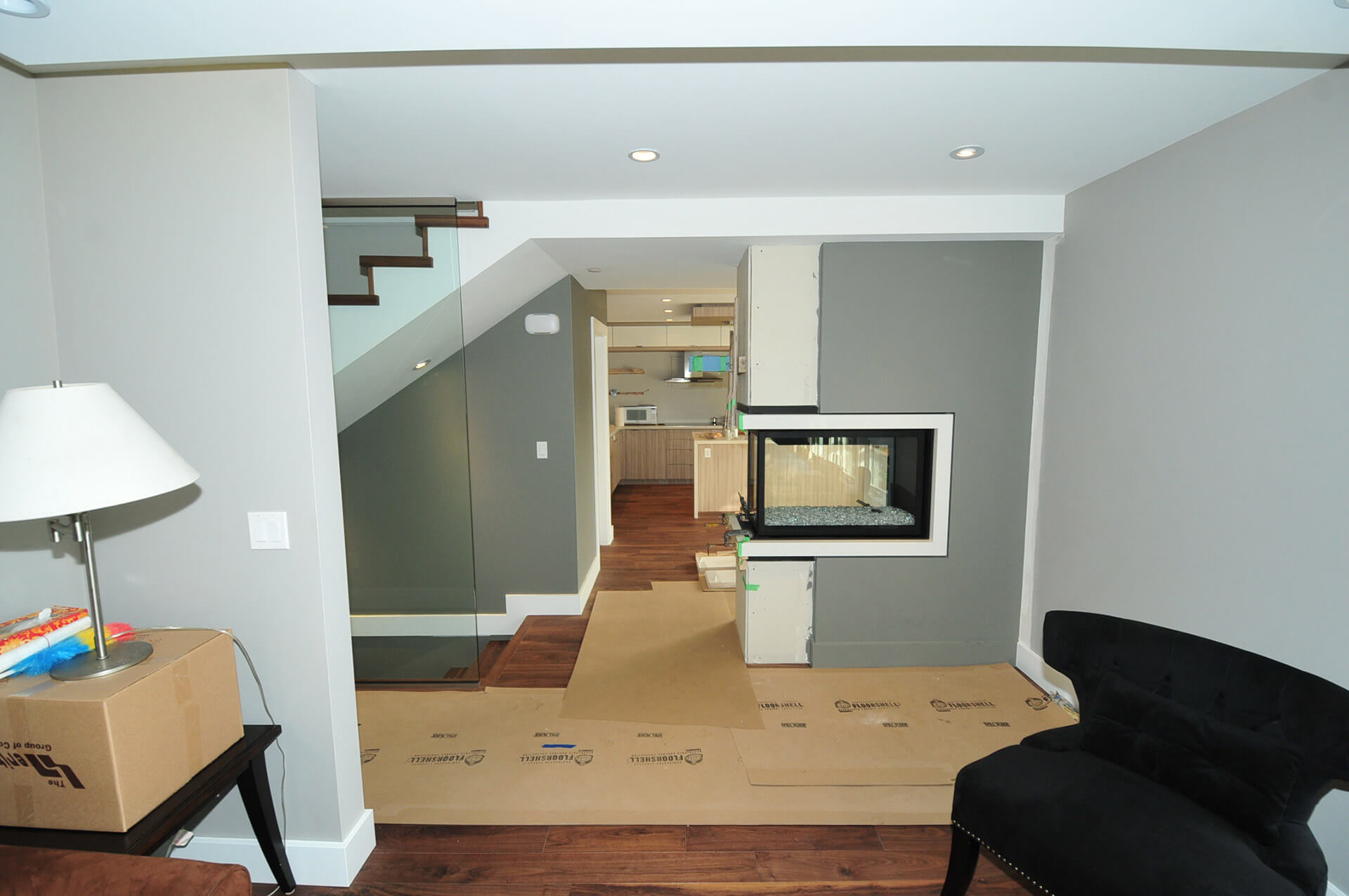 Kerrisdale Contemporary Living Room Inprogress